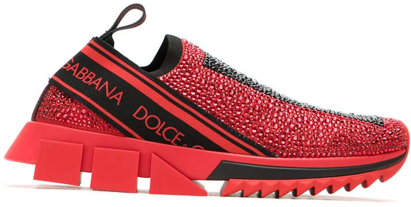 Dolce & Gabbana Sorrento Slip On Red Crystal (Women's ...