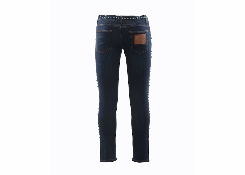 Dolce & Gabbana Studded Denim Jeans Blue