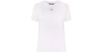 Dolce & Gabbana Mujer Diamantes de Imitación Algodón Logo Detalle Camiseta Blanco