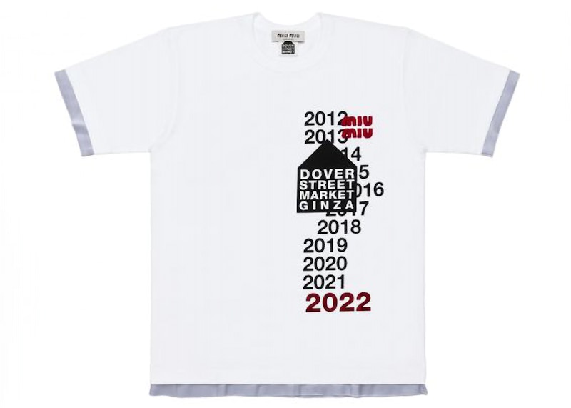 Dover Street Market Ginza x Miu Miu10th Anniversary Tee White