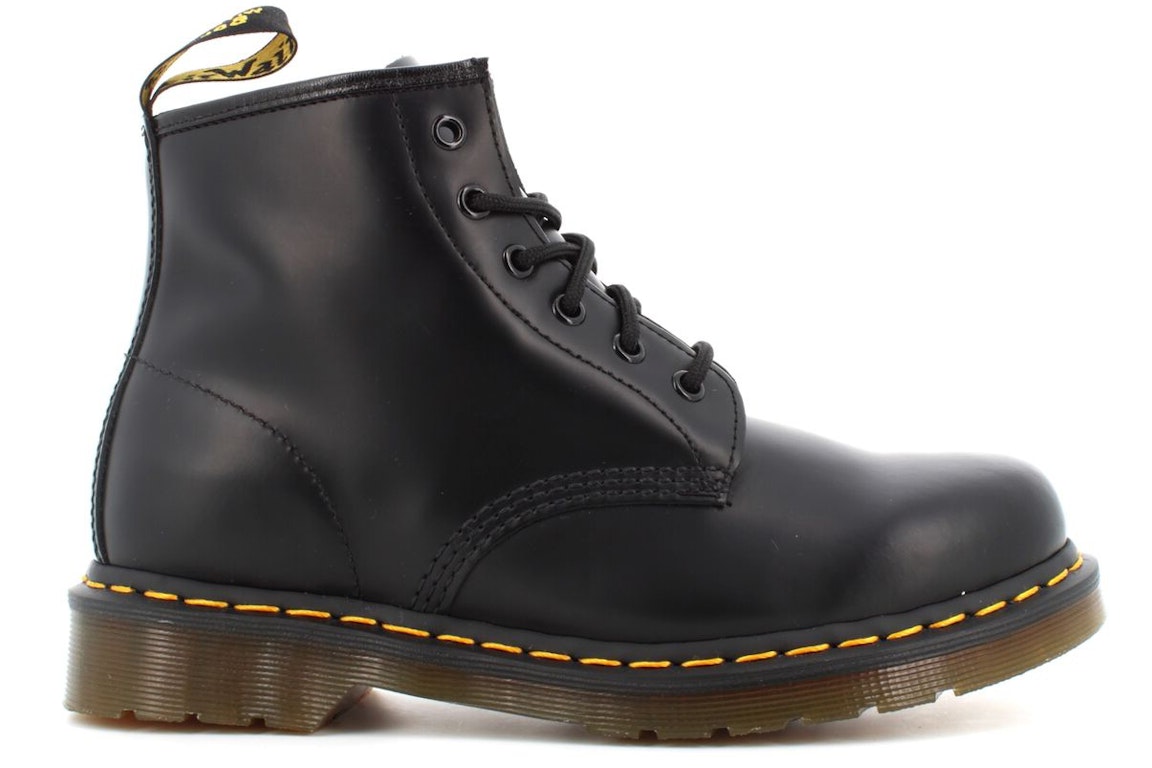 Pre-owned Dr. Martens' Dr. Martens 101 Smooth Leather Ankle Boot Black