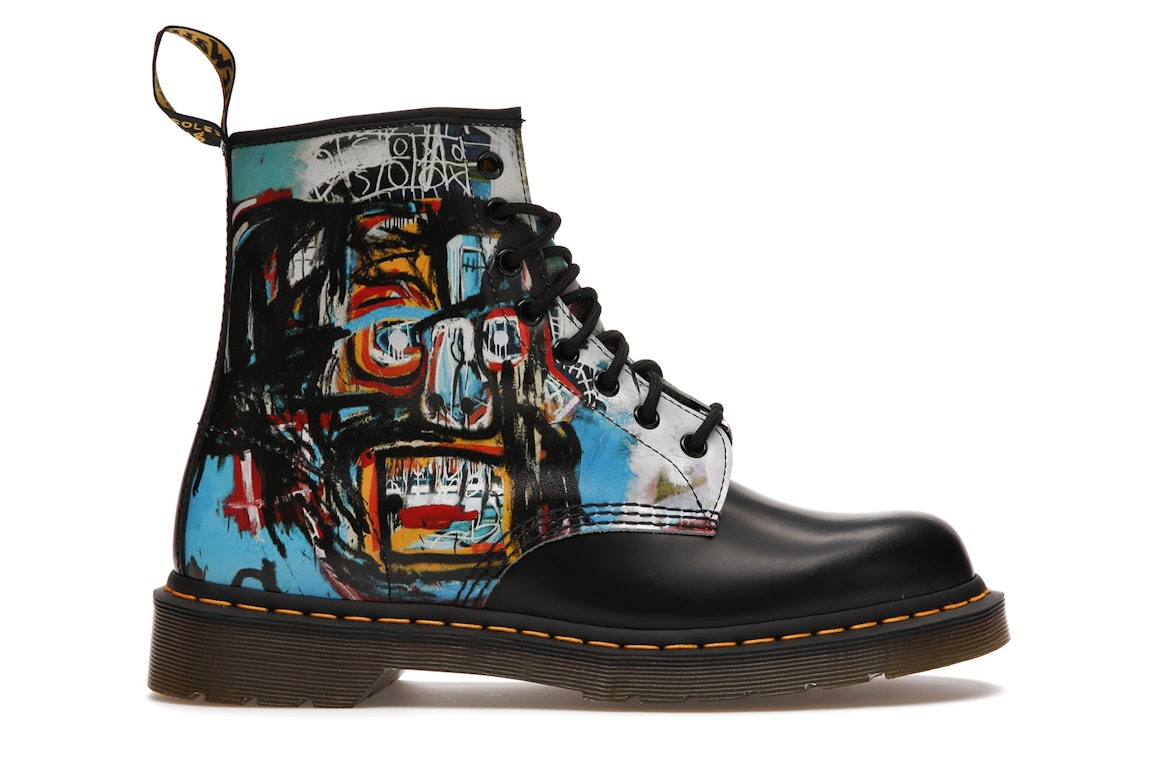 Pre-owned Dr. Martens' Dr. Martens 1460 Boot Jean-michel Basquiat In Black/blue/multi-color