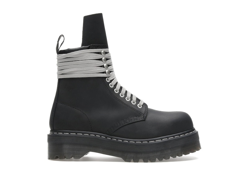 Pre-owned Dr. Martens 1460 Drkshdw Quad Sole Steel Toe Boot Rick Owens (women's) Sneakers In Black