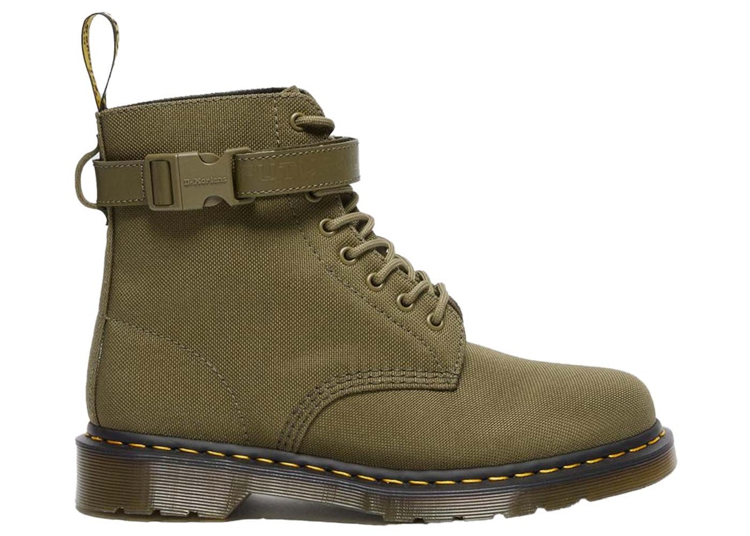 Pre-owned Dr. Martens' Dr. Martens 1460 Futura Laboratories Olive Strap Canvas In Dms Olive/extra Tough Nylon