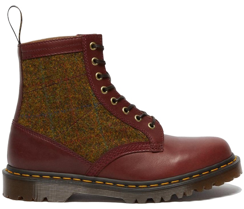 Dr. Martens 1460 Harris Tweed Leather Boot Oxblood Country Men's