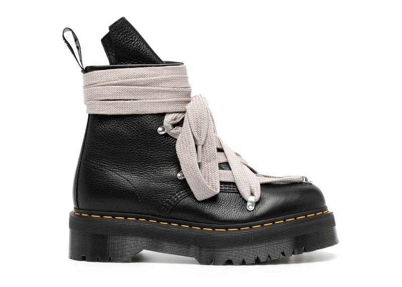 Dr. Martens 1460 Quad Leather Sole Pentagram Jumbo Lace Boot Rick Owens  Black (Women's)