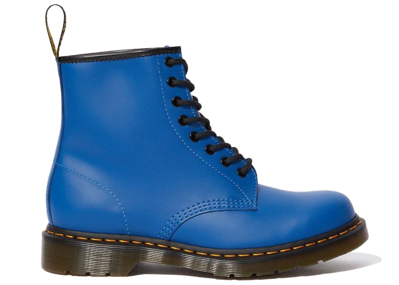 Dr. Martens 1460 Bota de Cuero Liso con Cordones Azul Hombre 24614400 MX