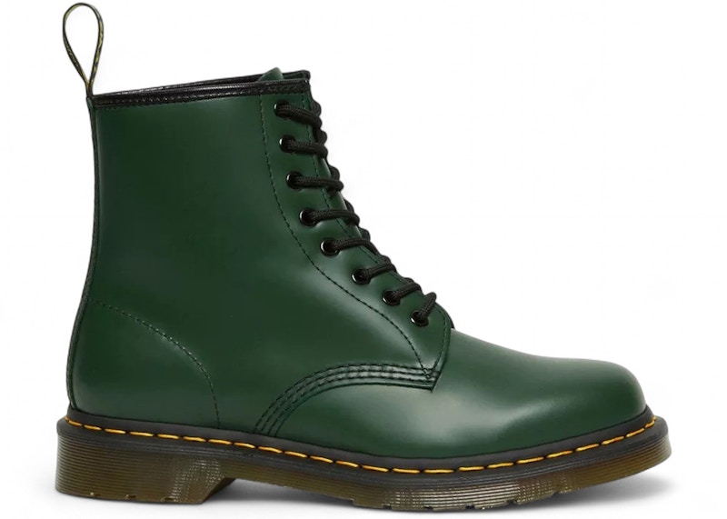 Pre-owned Dr. Martens Men's 1460 Smooth Leather Lace Up Boot Sneakers In Green