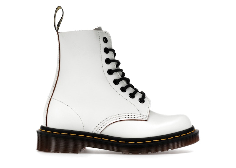 Dr. Martens Men's 1460 Vintage 8-Eye Boot - Made in England in White Quilon - 27452100