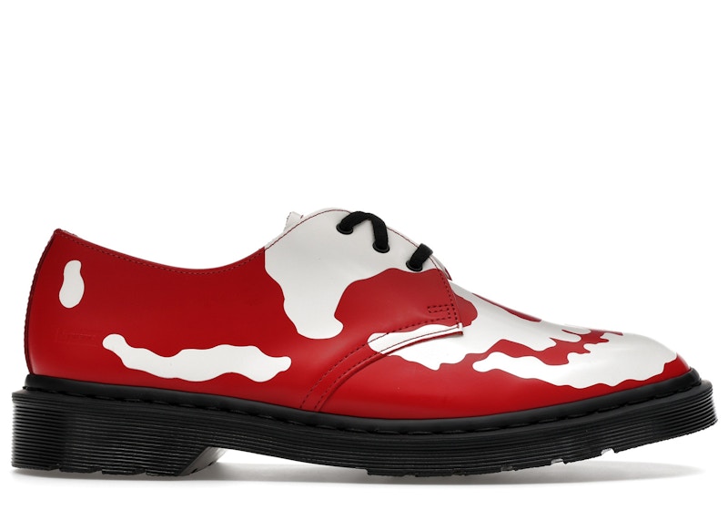Dr. Martens 1461 3-Eye Shoe Supreme Skull Red White メンズ