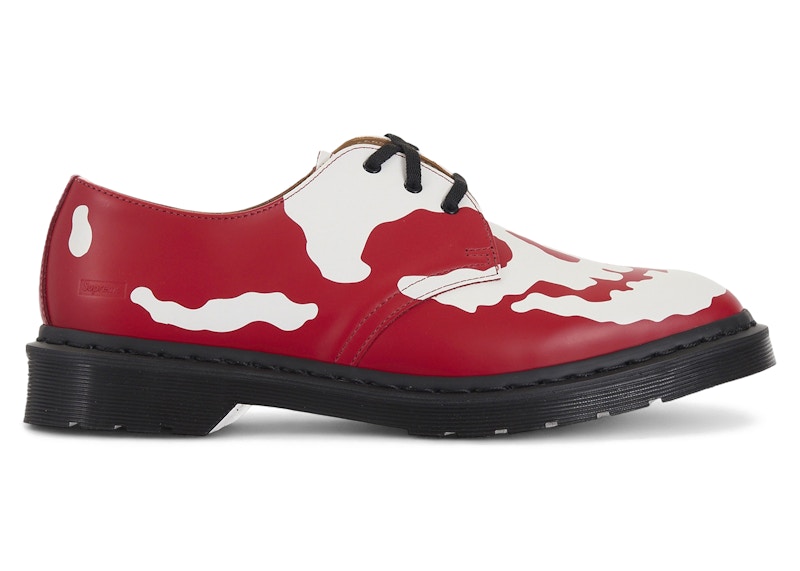 Dr. Martens 1461 3-Eye Shoe Supreme Skull Red White メンズ