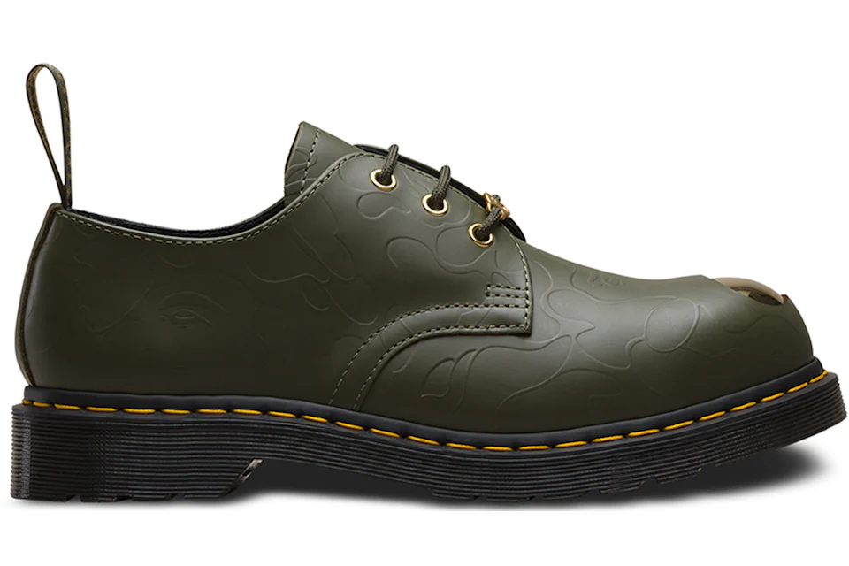 Dr. Martens 1461 Bape Khaki Smooth Emboss Men s 24920272 US