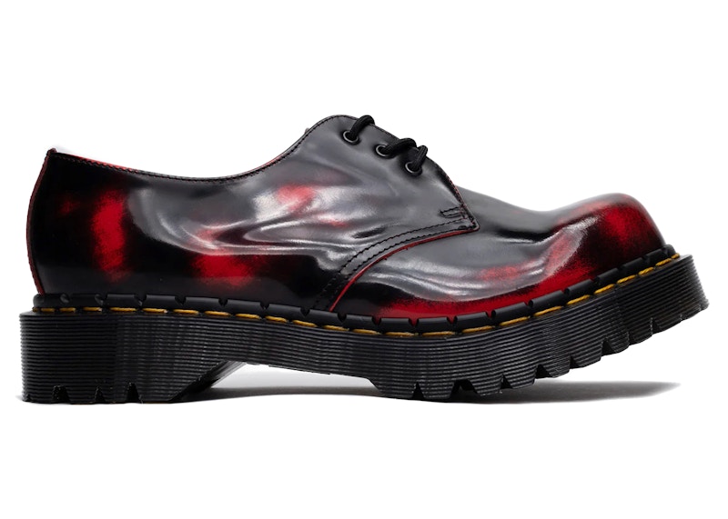Pre-owned Dr. Martens' Men's Dr. Martens 1461 Bex Sneakers In Black/red In Multi
