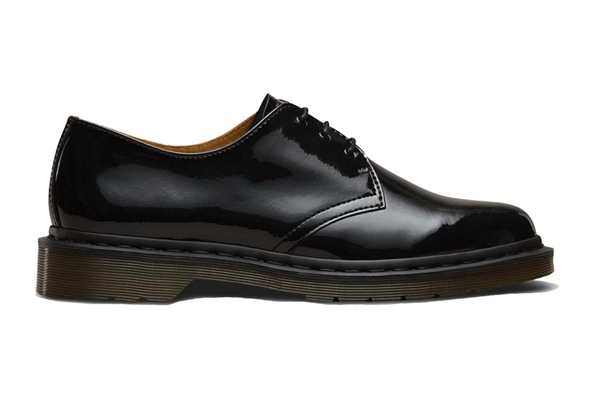 Pre-owned Dr. Martens 1461 Oxford Beams Patent Leather Black In Black Patent Lamper