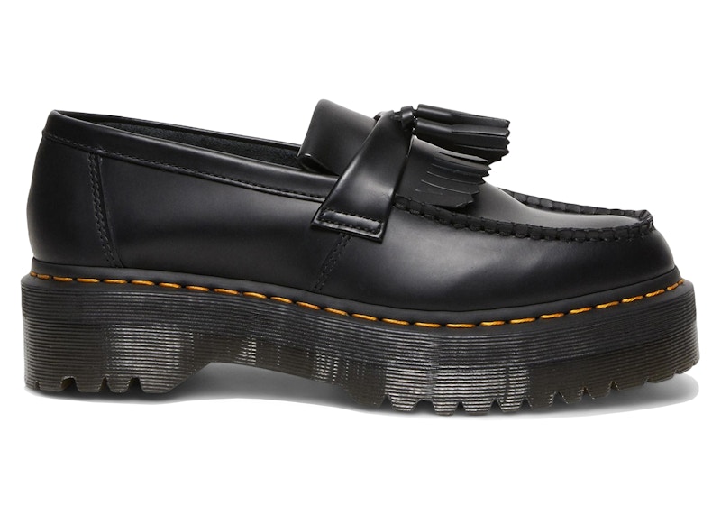 Dr. Martens Adrian Leather Platform Tassel Loafer (Women's) Sneakers in Black