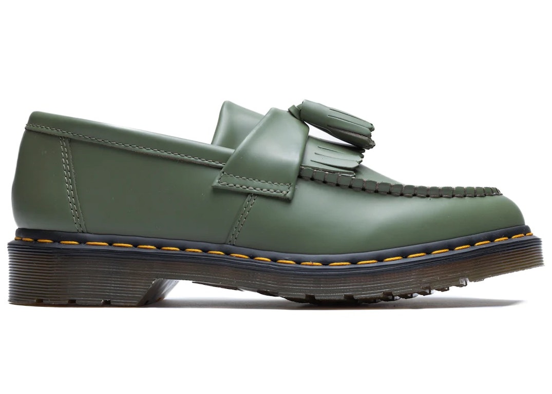 Pre-owned Dr. Martens' Dr. Martens Adrian Tassel Loafer Khaki Green In Khaki/green Smooth