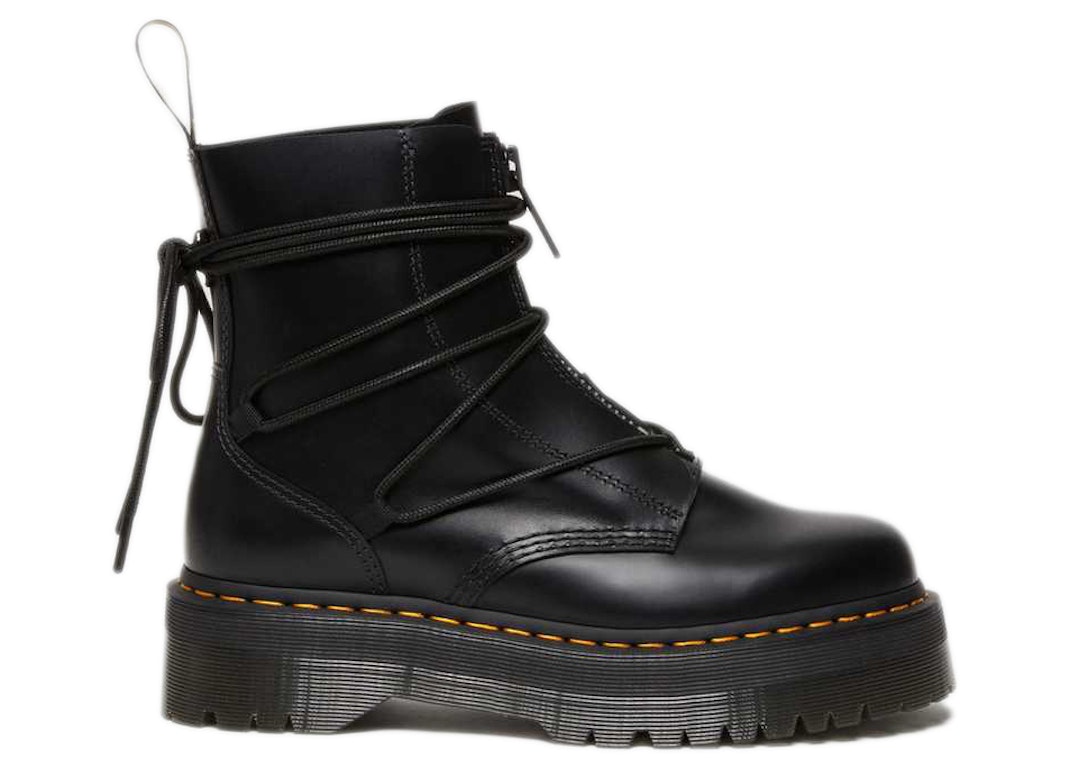 Pre-owned Dr. Martens' Dr. Martens Jarrick Ii Laced Leather Platform Boot Black Smooth Paris In Black/smooth Paris