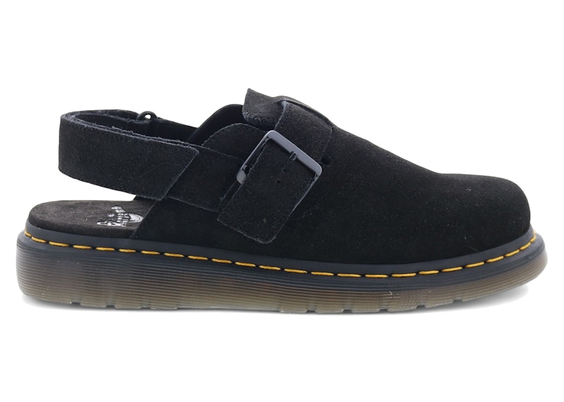 Pre-owned Dr. Martens' Men's Dr. Martens Jorge 2 Suede Slingback Mules Sneakers In Black