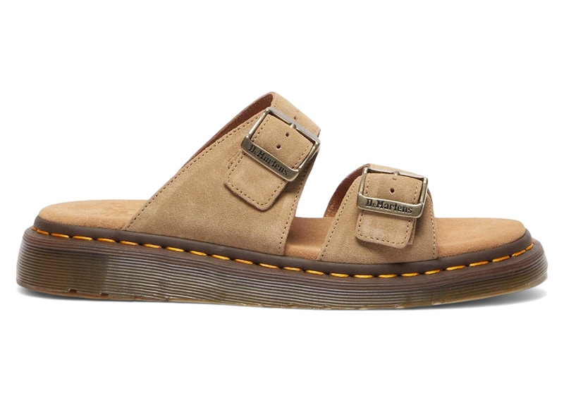 Dr. Martens Josef Suede Slide Sandals Savannah Tan Bronx Suede - 41083200