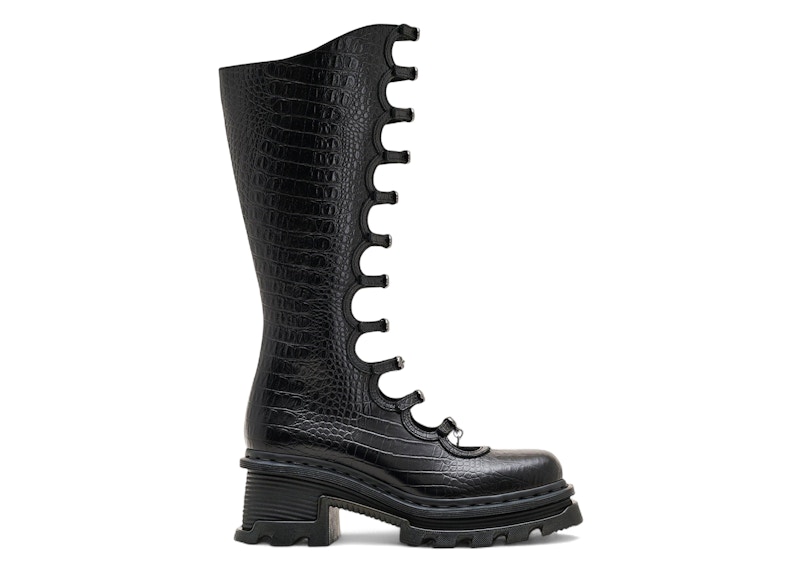 Dr. Martens Kiki Boots Marc Jacobs Black Croc (Women's) - 42756001