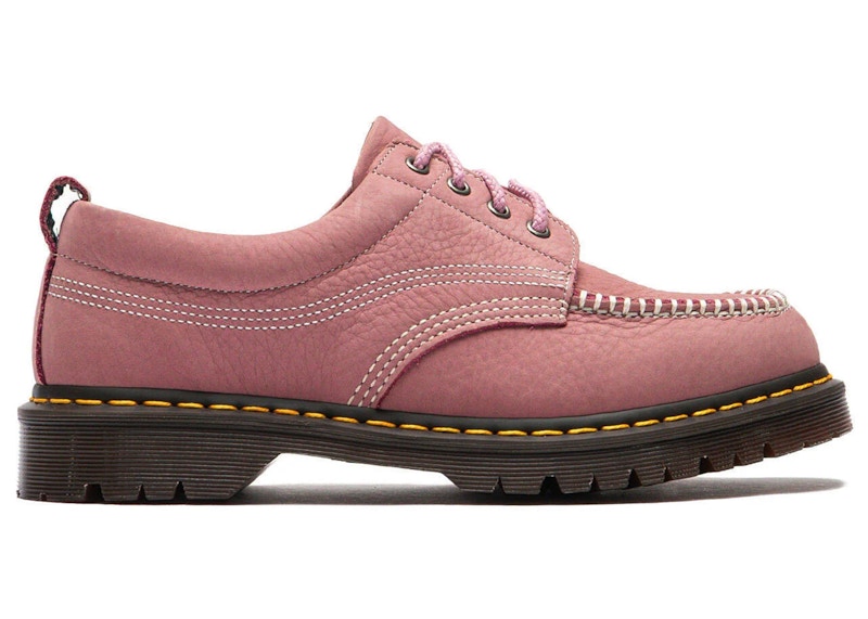 Dr. Martens Lowell Nubuck Moc Toe Shoes Dusty Rose Pink Men's