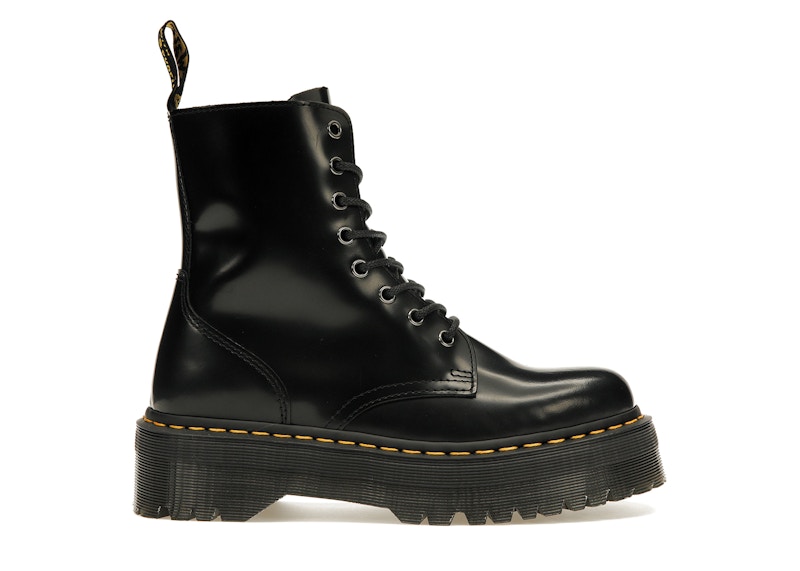 Dr. Martens Jadon Platform Boots Black Smooth Leather Hombre