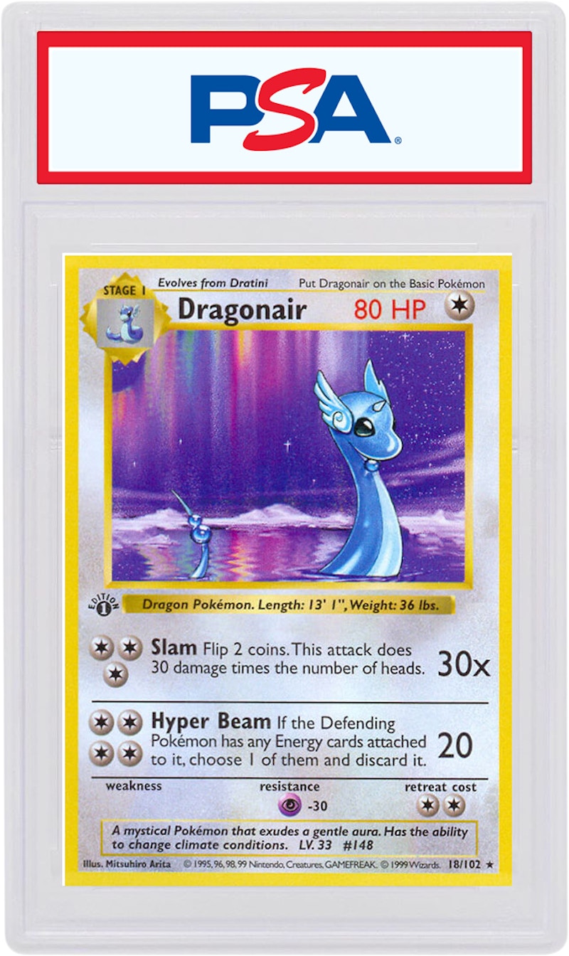 Dragonair 1999 Pokemon TCG Base Set 1st Edition #18/102 (PSA or BGS Graded)  - 1999 - US