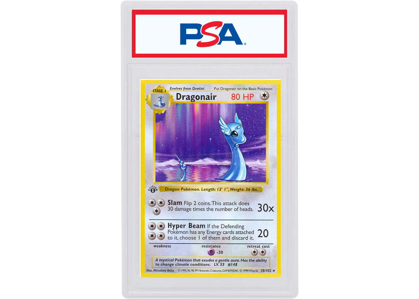 Dragonair 1999 Pokemon TCG Base Set 1st Edition #18/102 (PSA or BGS Graded) - 1999 - US Dragonair 1999 Pokemon TCG Base Set 1st Edition #18/102 (PSA or BGS Graded) - 1999 - US