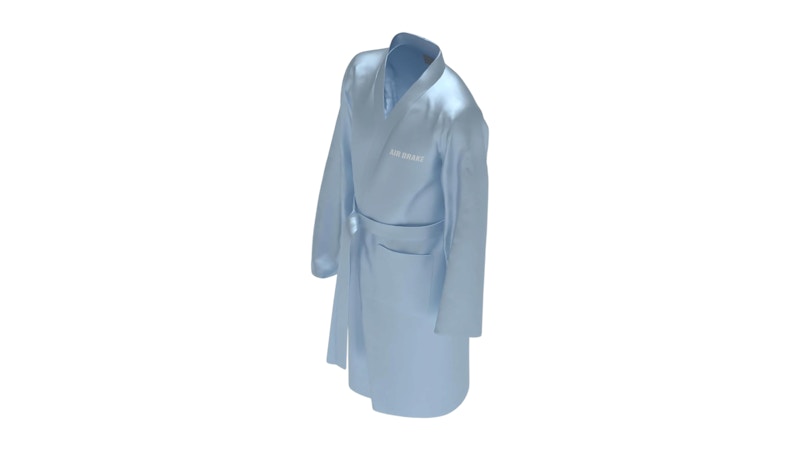 Drake Air Drake Silk Robe Blue