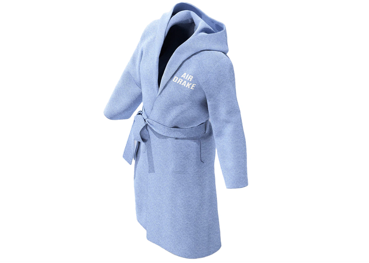 Drake x The Elder Statesmen Air Drake Hooded Robe Pale Blue Men's ...