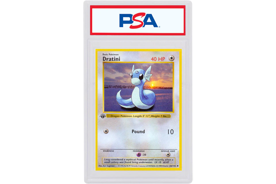 Dratini 1999 Pokemon Tcg Base Set 1st Edition 26 102 1999 It Dratini 1999 Pokemon Tcg Base Set 1st Edition 26 102 1999 It