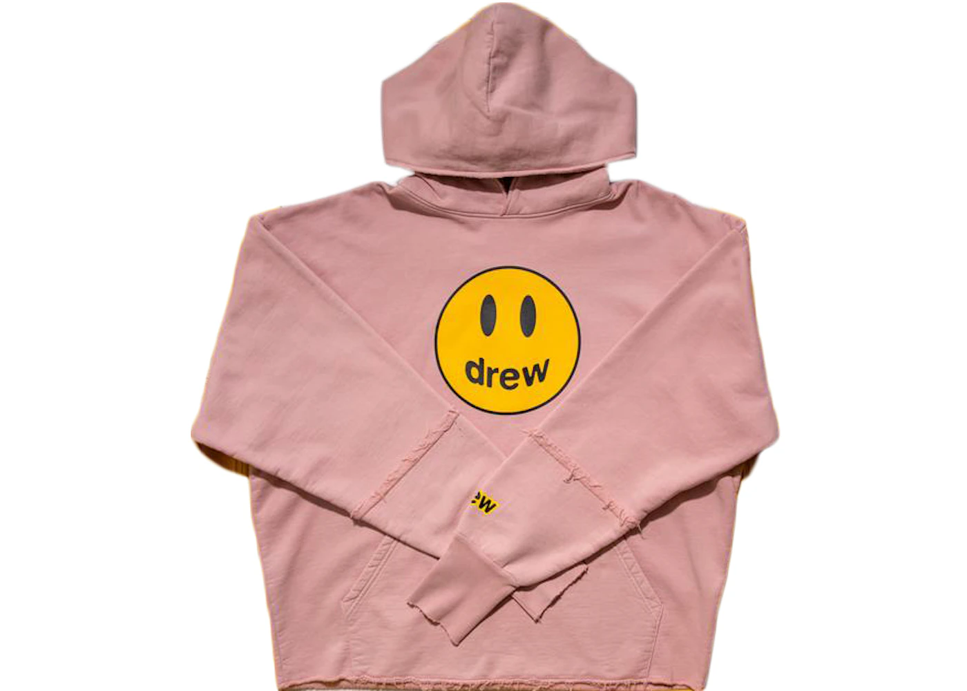 drew house mascot deconstructed hoodie dusty rose Men's SS21 US