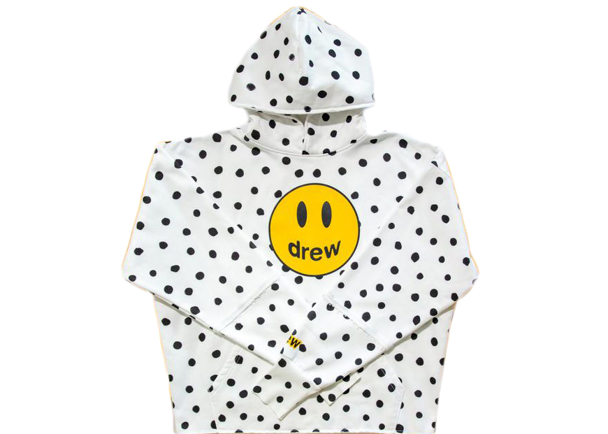 drew house mascot deconstructed hoodie polka dot