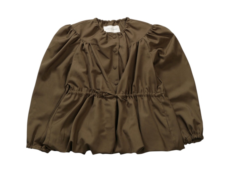Pre-owned Dries Van Noten Women's Drawstring Jacket In Khaki
