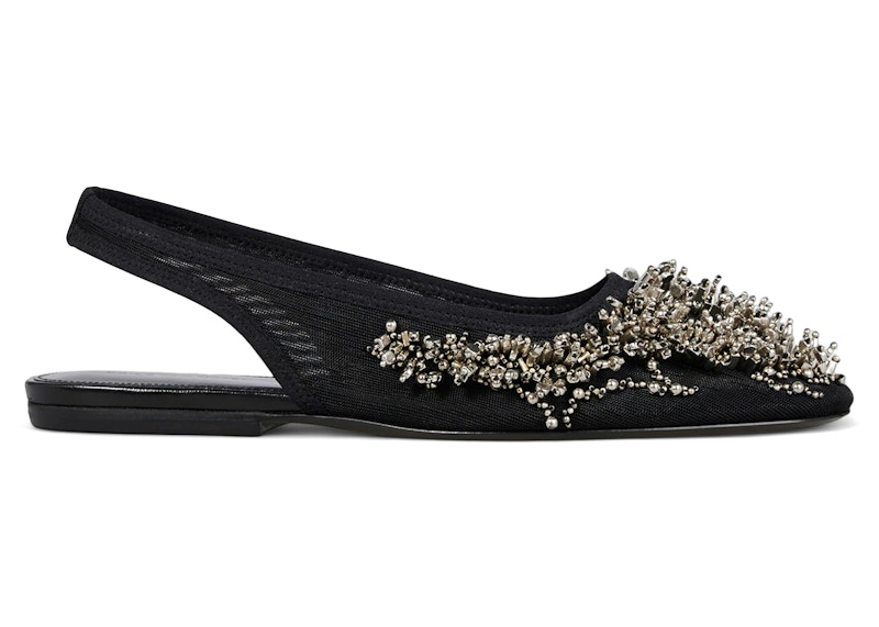 Pre-owned Dries Van Noten Embroidered Ballet Flats (women's) Sneakers In Black