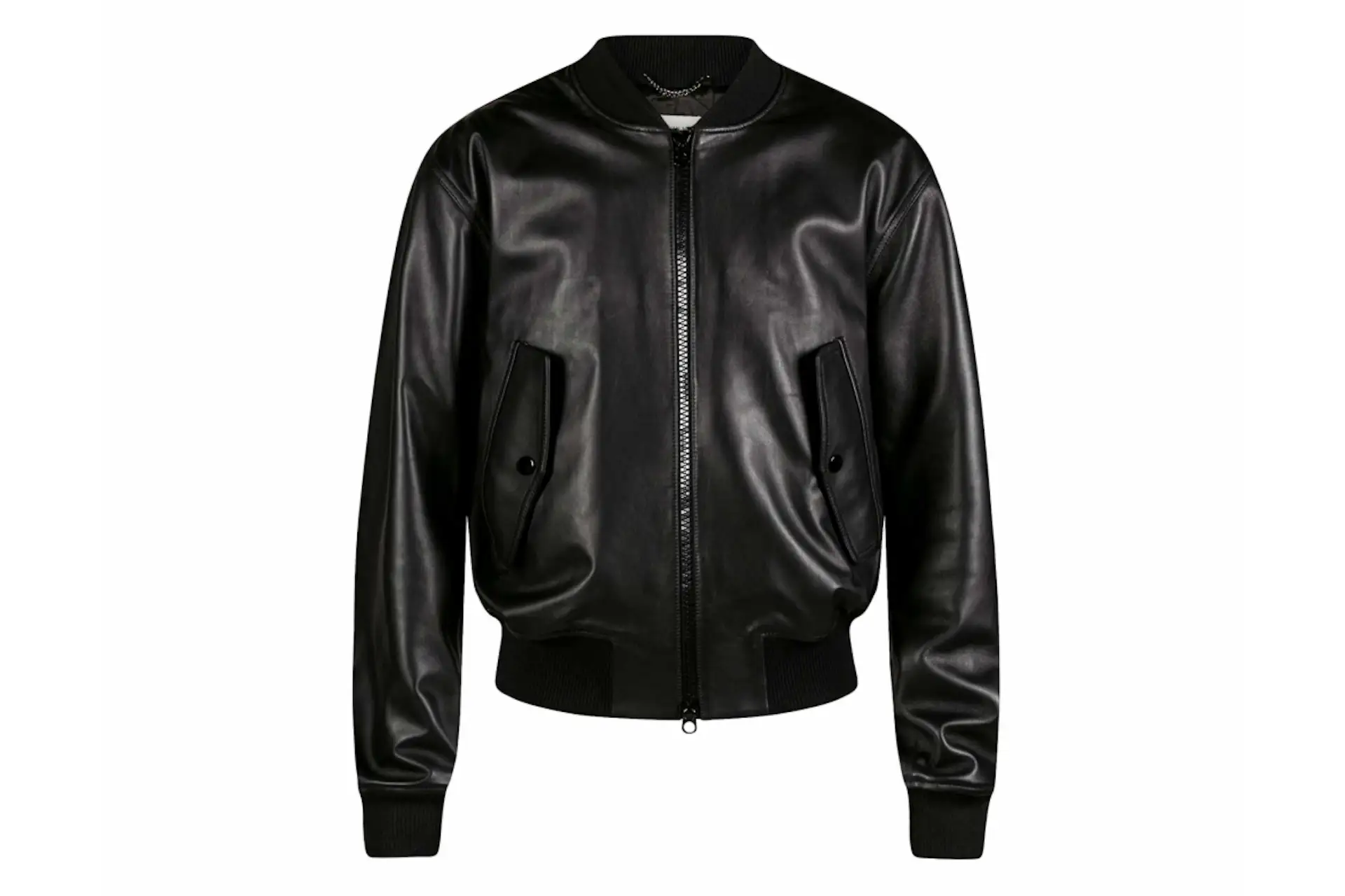 Dries Van Noten Lanvers Bomber Leather Jacket Black Men's - GB