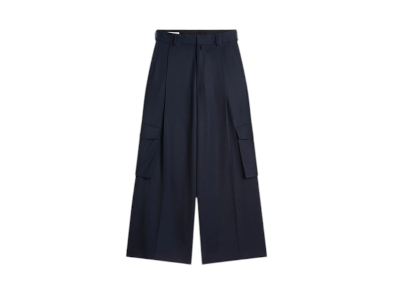 Pre-owned Dries Van Noten Men's Piers Tris Pants In Navy Blue