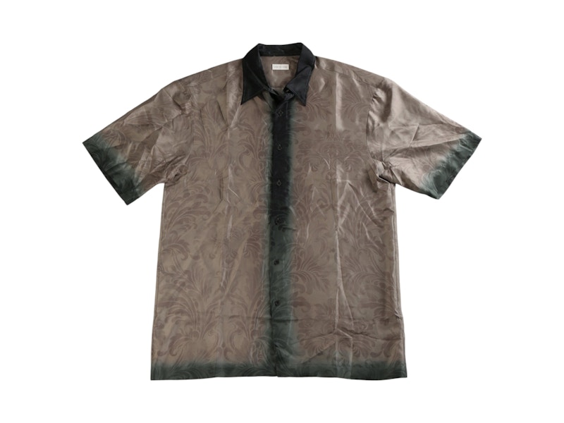 Dries Van Noten Silk Short Sleeved Shirt Light Brn メンズ - JP