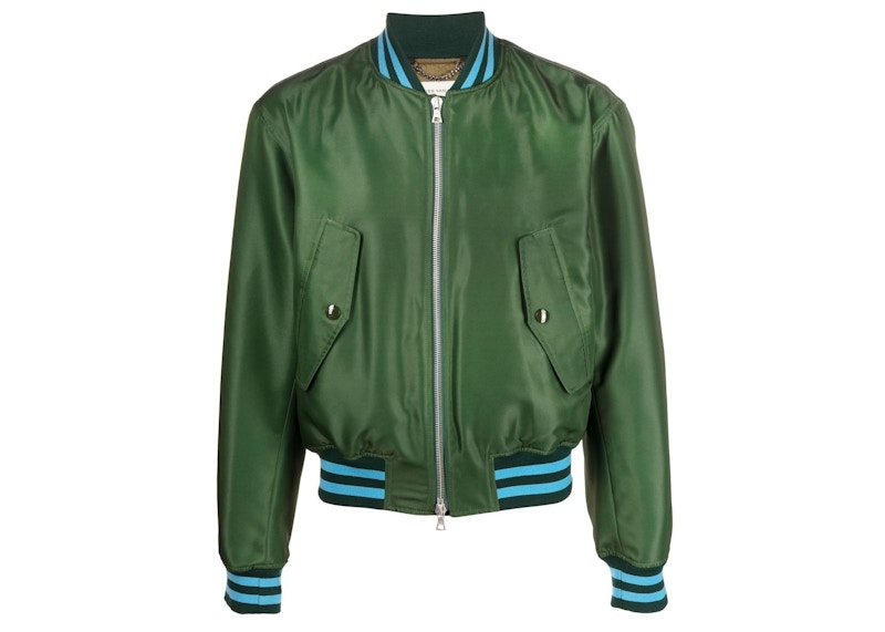 Palace Wash Out Bomber Jacket Deep Green Men's - SS23 - GB