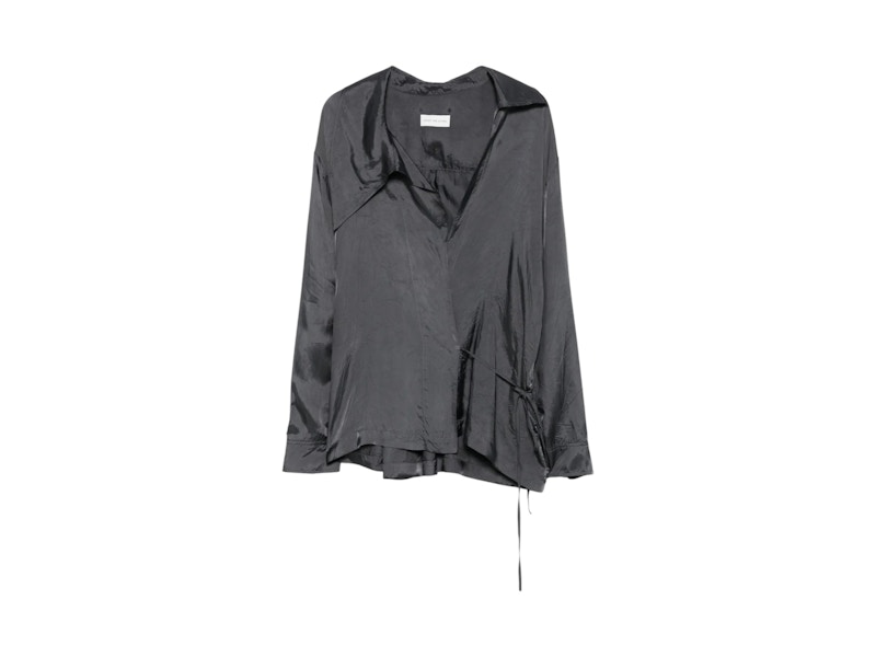 Pre-owned Dries Van Noten Women's Viscose Tied Blouse In Raf
