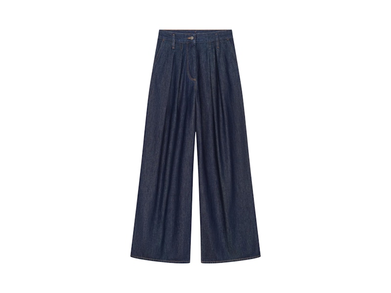 Dries Van Noten Wide Pleated Jeans Indigo - SS25 - US