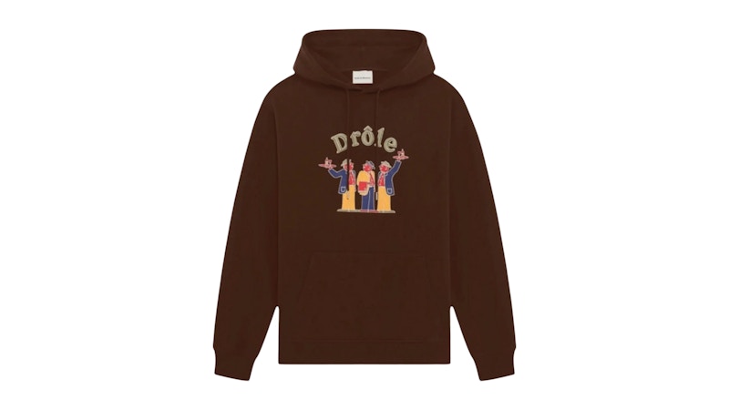 お歳暮 2024 Hoodie Le Monsieur de Drole Crillon Men's Brown Hoodie トップス