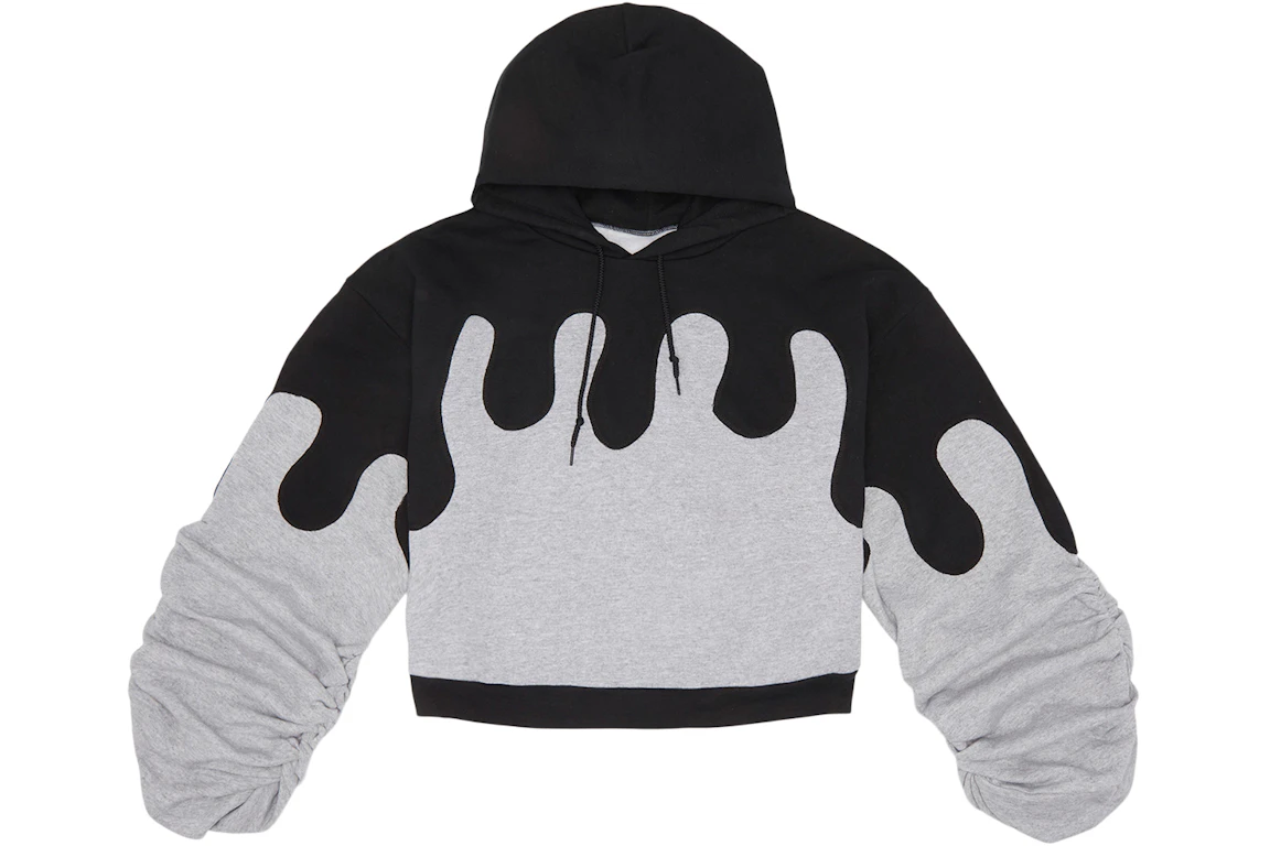 DropX™ Exclusive: HBO Max’s The Hype x Paije Social Justice Hoodie with Ruched Sleeves Grey/Black