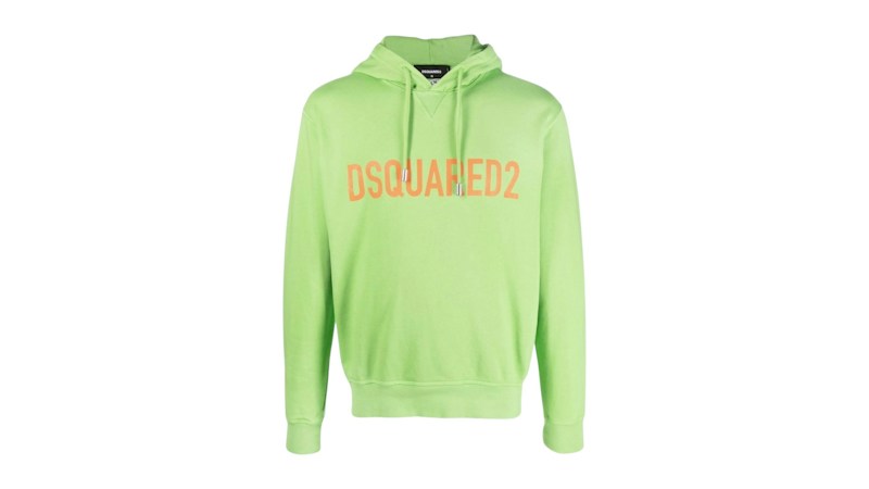Dsquared2 Bold Logo Acid Hoodie Grün