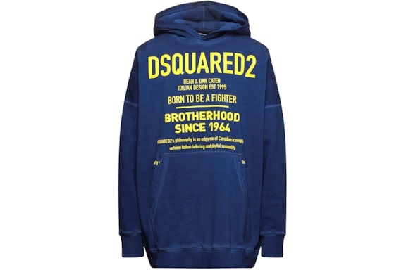 Sudadera con capucha Dsquared2 Born To Be A Fighter Oversize Azul