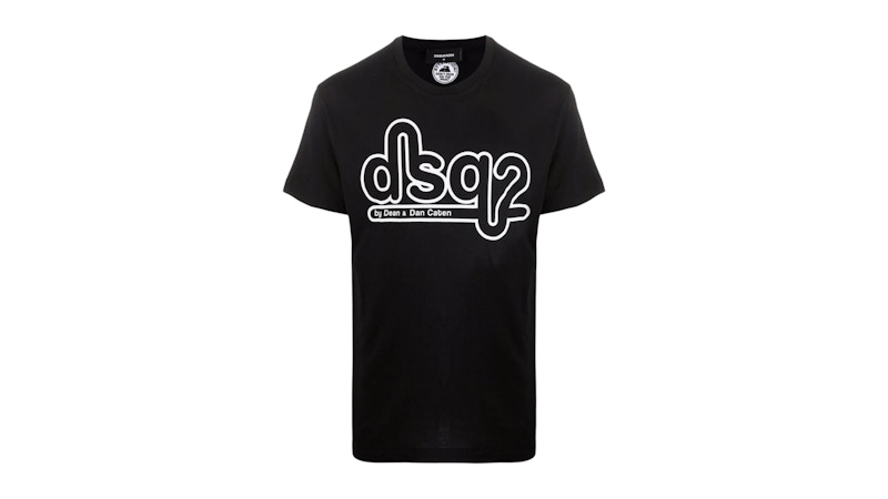 Dsquared2 Cigarette Fit Bubble Dsq2 Logo T-Shirt Black Men's