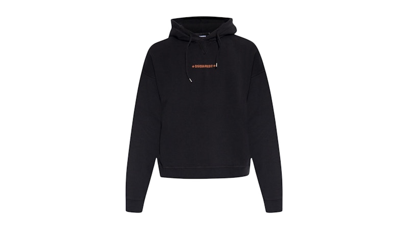 Pre-owned Dsquared2 Men's Cipro Fit Small Logo Hoodie In Black