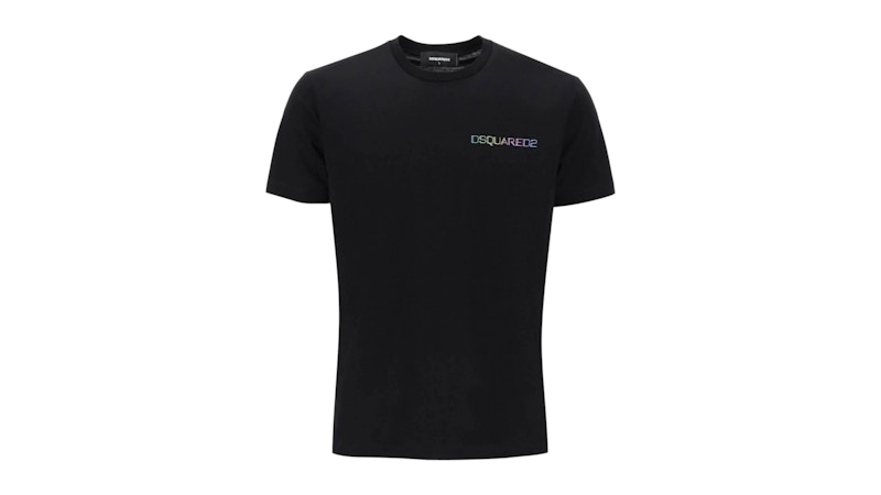 Pre-owned Dsquared2 Men's Cool Fit Palm Beach Logo T-shirt In Black