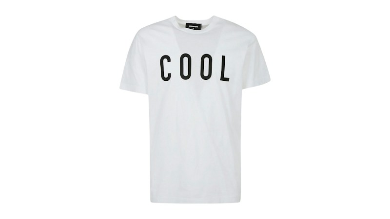 T-shirt Dsquared2 Cool Print Logo Bianca