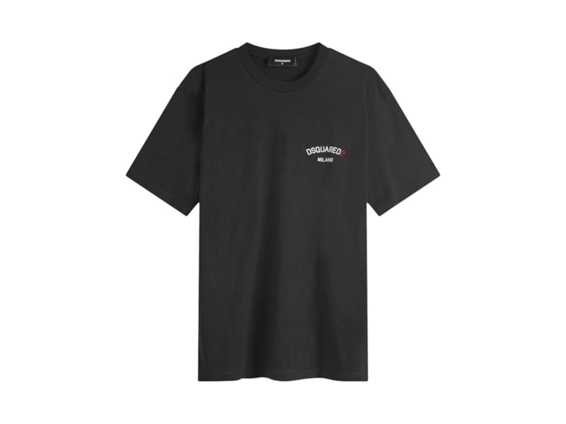 Dsquared2 Embroidered Small Logo T-Shirt Black Men's - US